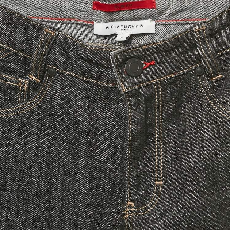 Pre Owned Givenchy Kids Grey Denim Slim Fit Jeans 10 Yrs Waist 25"
