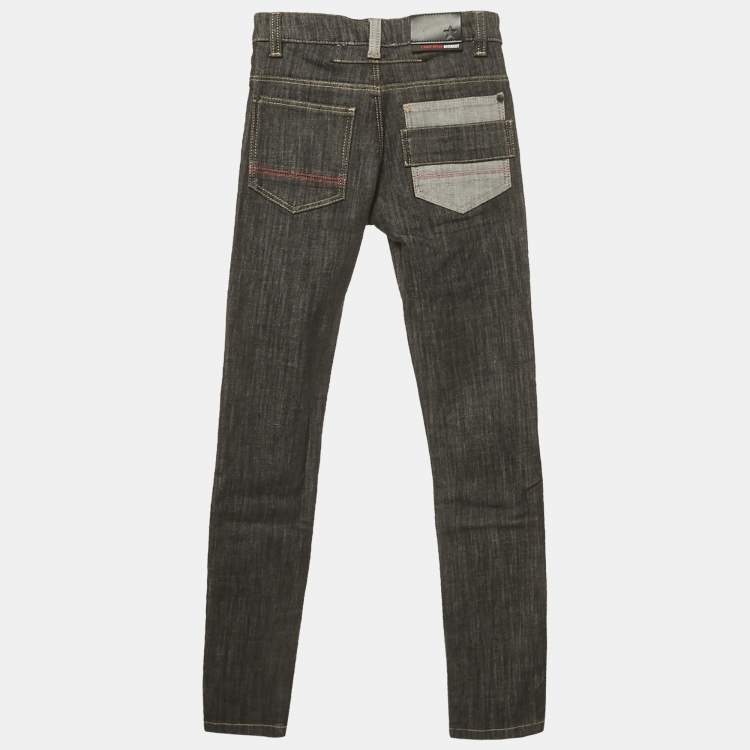 Pre Owned Givenchy Kids Grey Denim Slim Fit Jeans 10 Yrs Waist 25"
