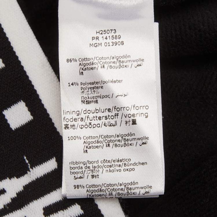 Pre Owned Givenchy Black Kids Black Logo Band Detail Cotton Knit Hoodie 8 Yrs