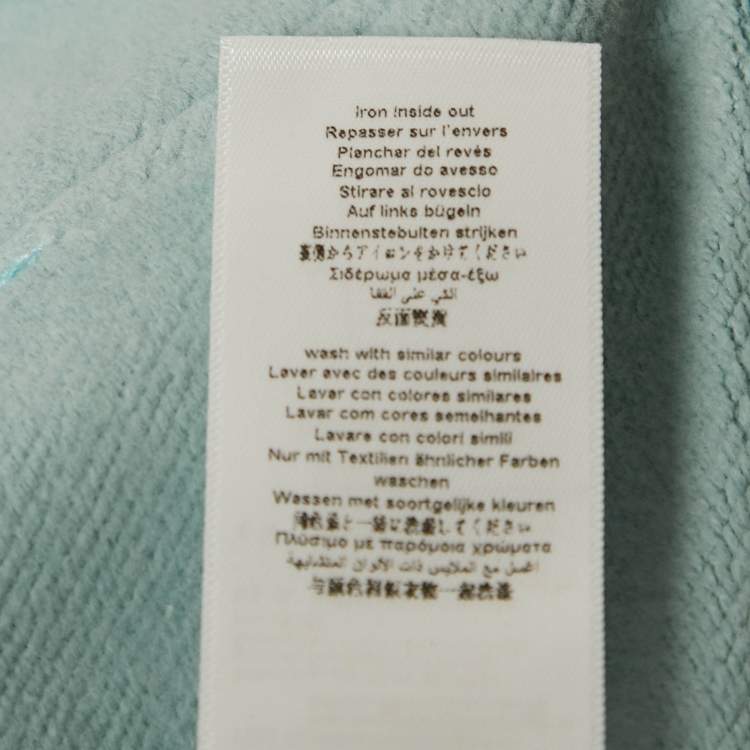 Pre Owned Givenchy Kids Blue Logo Embroidered Hoodie 12+ Yrs