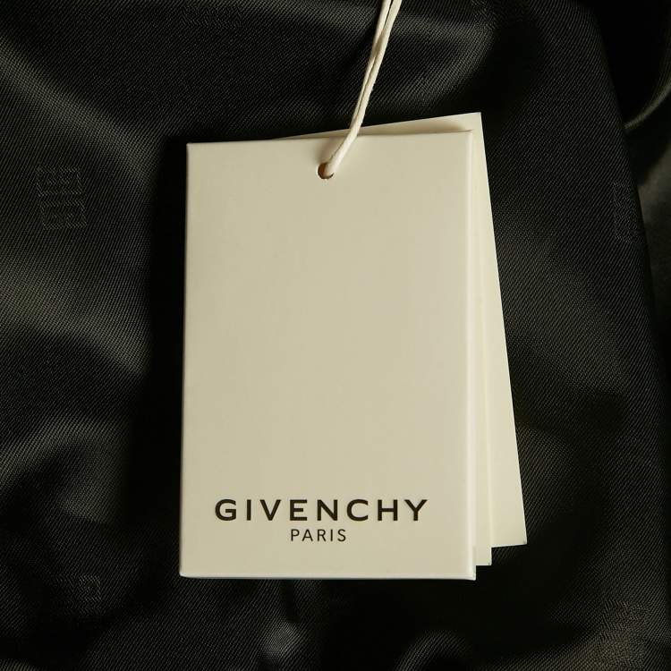 Pre Owned Givenchy Kids Logo Embroidered Faux Leather Bomber Jacket 6 Yrs 