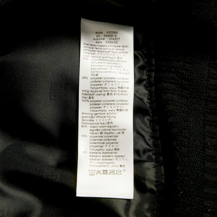 Pre Owned Givenchy Kids Logo Embroidered Faux Leather Bomber Jacket 6 Yrs 