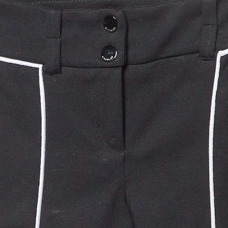 Pre Owned Givenchy Kids Black Cotton Blend Logo Embroidered Pants 4 Yrs