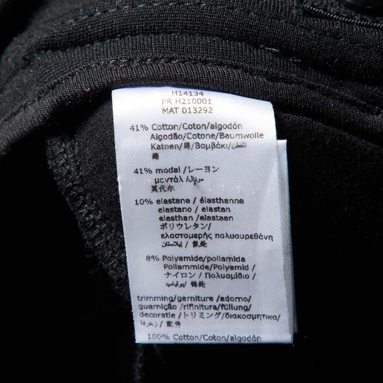 Pre Owned Givenchy Kids Black Cotton Blend Logo Embroidered Pants 4 Yrs