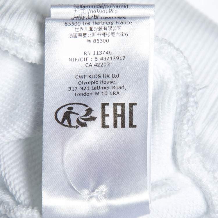 Pre Owned Givenchy Kids White Logo Embroidered Skirt & Hoodie Set 6 Yrs