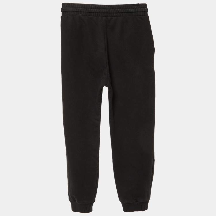 Pre Owned Givenchy Kids Black Cotton Logo Embroidered Joggers Size 6 Yrs 