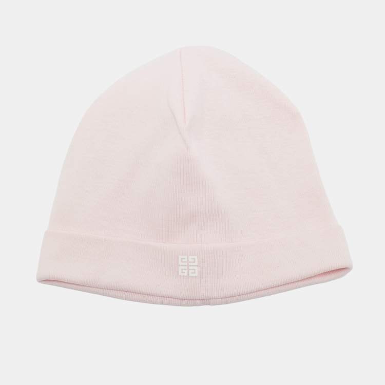 Pre Owned Givenchy Pink Baby Cotton Blend Beanie Hat 6M