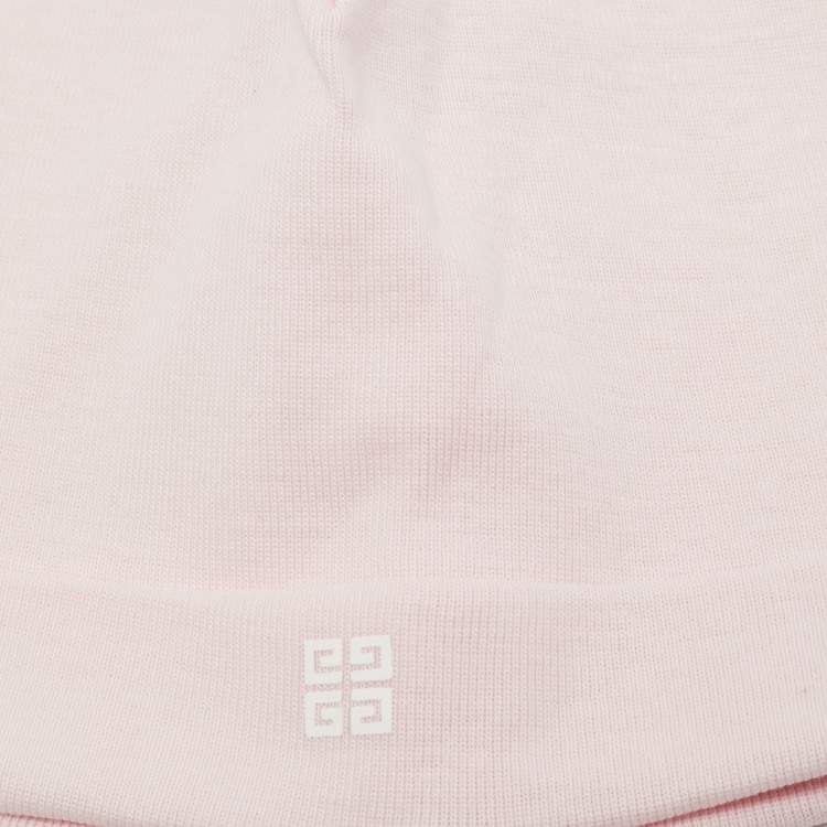 Pre Owned Givenchy Pink Baby Cotton Blend Beanie Hat 6M