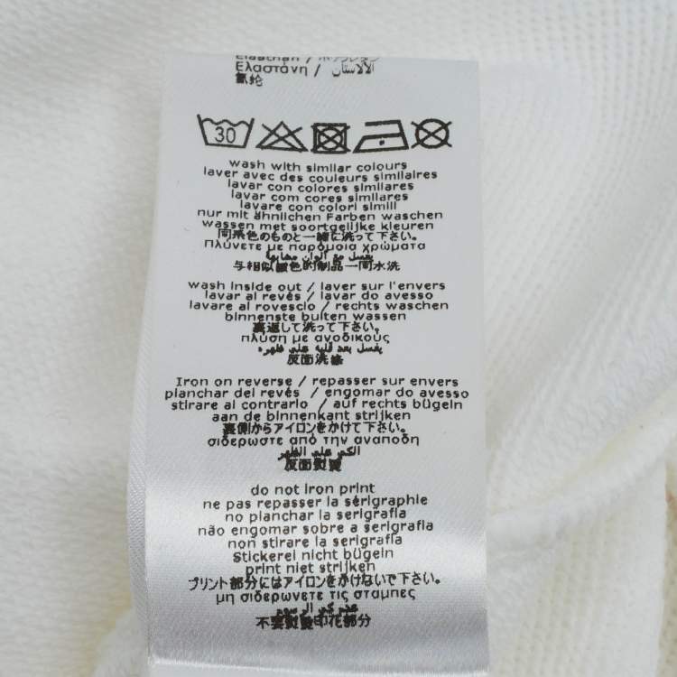 Pre Owned Givenchy Kids White Logo Cotton Blend Striped Collar Sweater 6 Yrs 