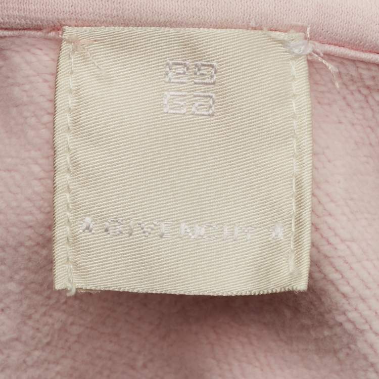 Pre Owned Givenchy Kids Pink Logo Print Cotton Hoodie 3 Y