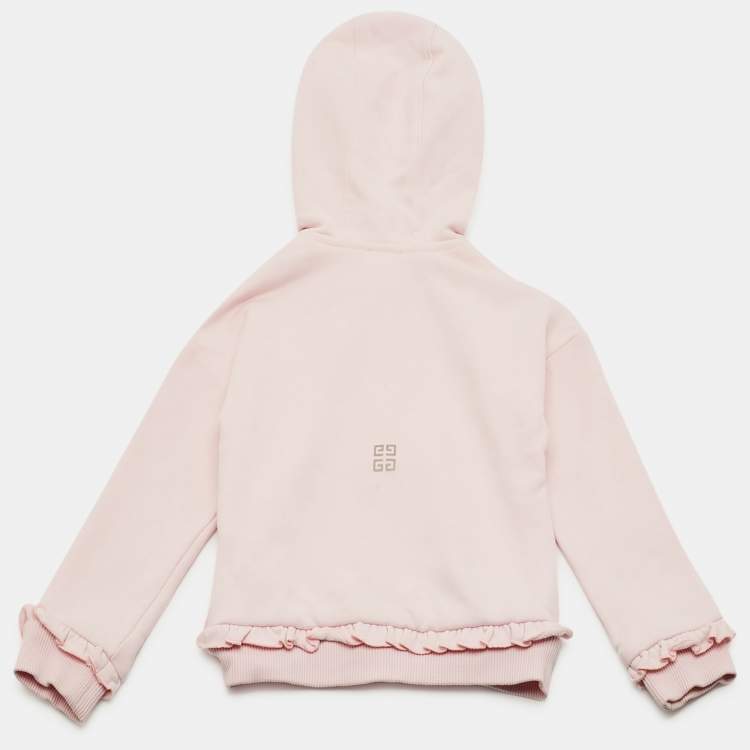 Pre Owned Givenchy Kids Pink Logo Print Cotton Hoodie 3 Y