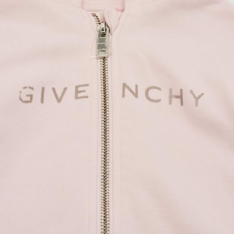Pre Owned Givenchy Kids Pink Logo Print Cotton Hoodie 3 Y