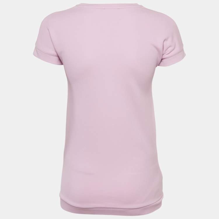 Pre Owned Givenchy Kids Purple Logo Print Cotton Dress 10Yrs