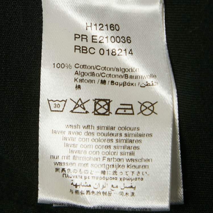 Pre Owned Givenchy Black Cotton Knit Logo Detail Top 10Yrs