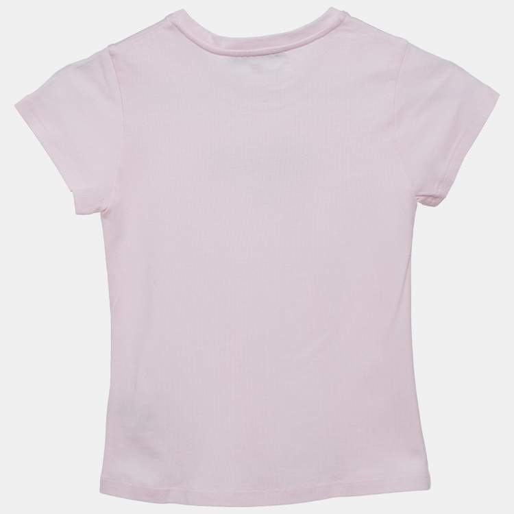 Pre Owned Givenchy Pink Logo Print Jersey T-Shirt (8 Yrs)