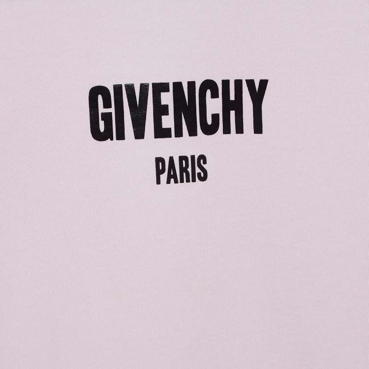 Pre Owned Givenchy Pink Logo Print Jersey T-Shirt (8 Yrs)