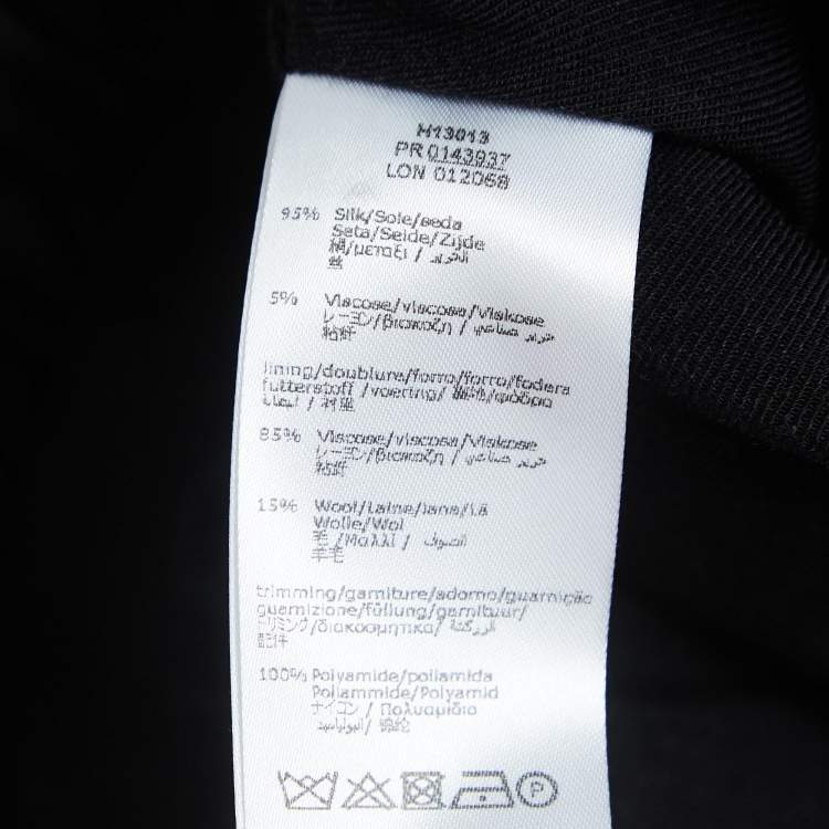 Pre Owned Givenchy Black Dotted Silk Tiered Skirt (10 Yrs)