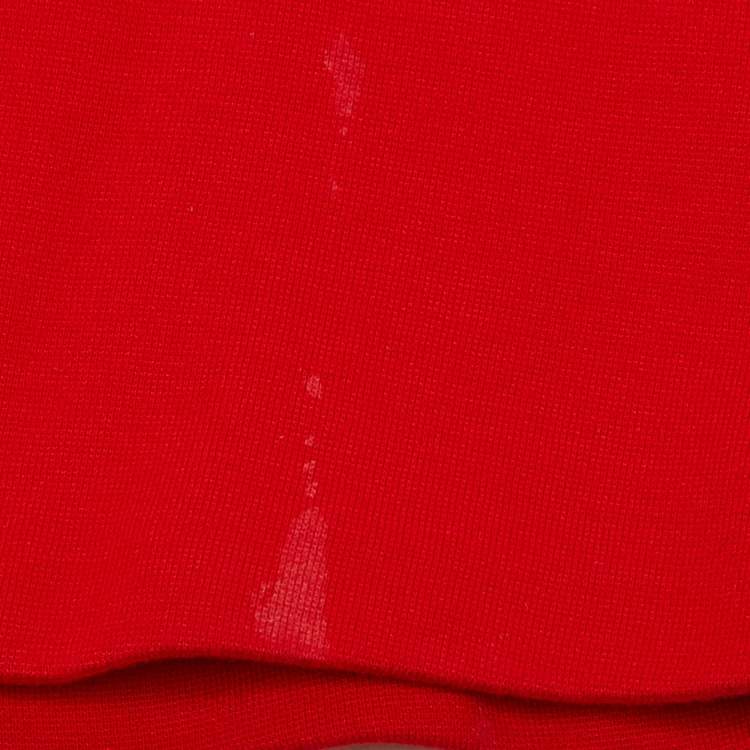 Pre Owned Gucci Kids Red/Navy Blue Jersey Dress Size 12/18 M