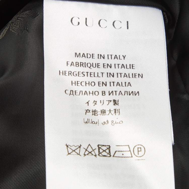 Pre Owned Gucci Kids Multicolor Striped Glitter Faux Fur Trim Bomber Jacket 10Yrs  
