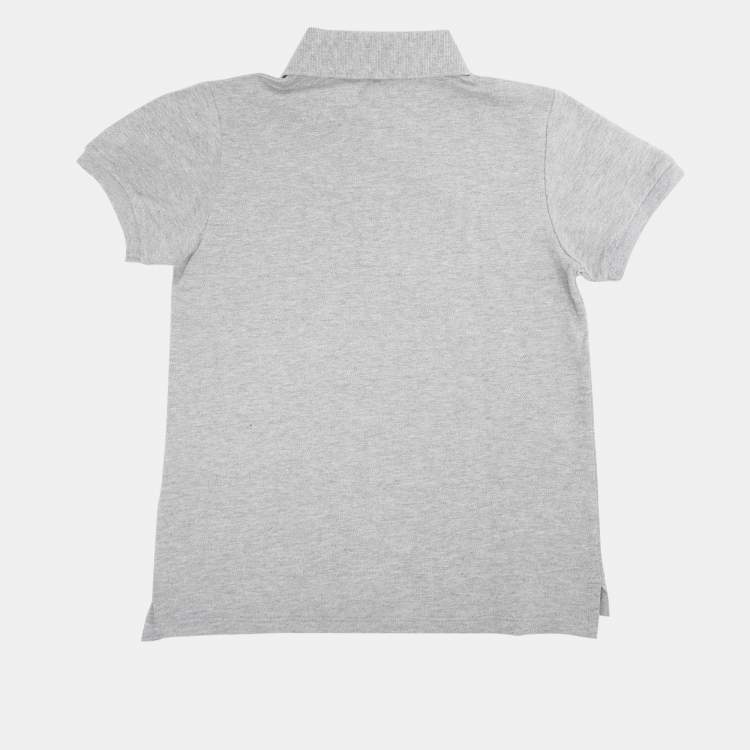 Pre Owned Gucci Grey Collar Jersey Polo T-Shirt 8 Yrs