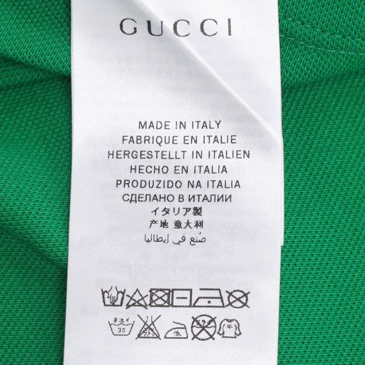 Pre Owned Gucci Green Web Collar Jersey Polo T-Shirt 8 Yrs