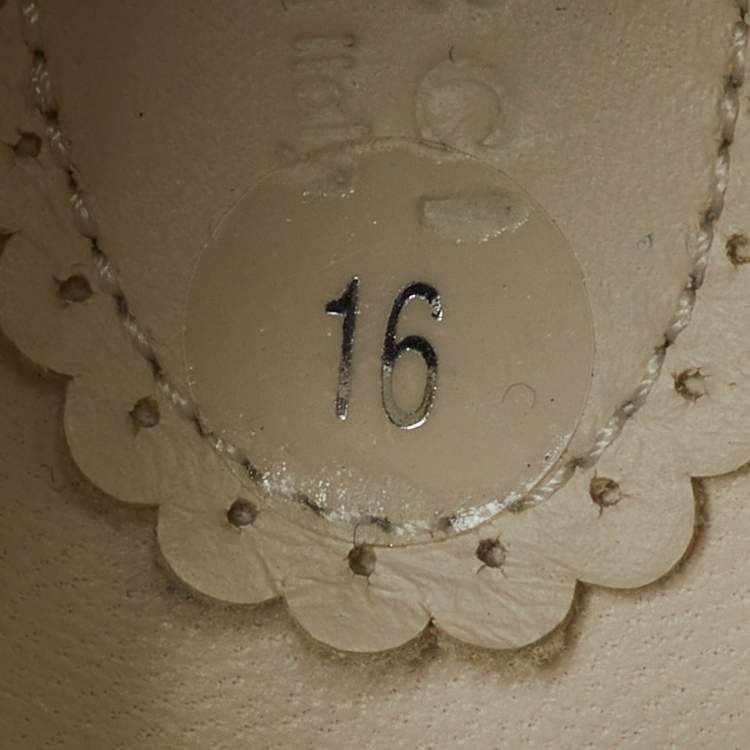 Pre Owned Gucci Beige/White GG Canvas and Leather Horsebit Sandals Size 16