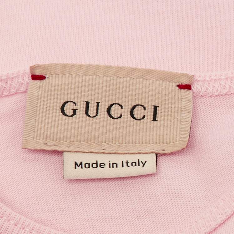 مملوكة مسبقًا Gucci Baby Pink Vintage Logo Print Cotton Set 0/3M