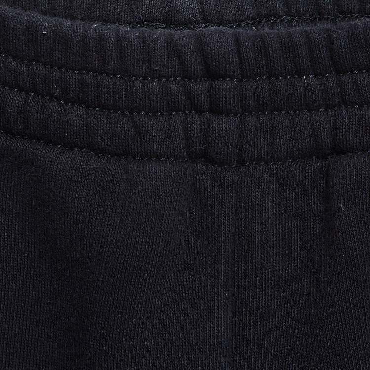 Pre Owned Gucci Navy Blue Cotton Knit Logo Tape Detail Trackpants 6 Yrs