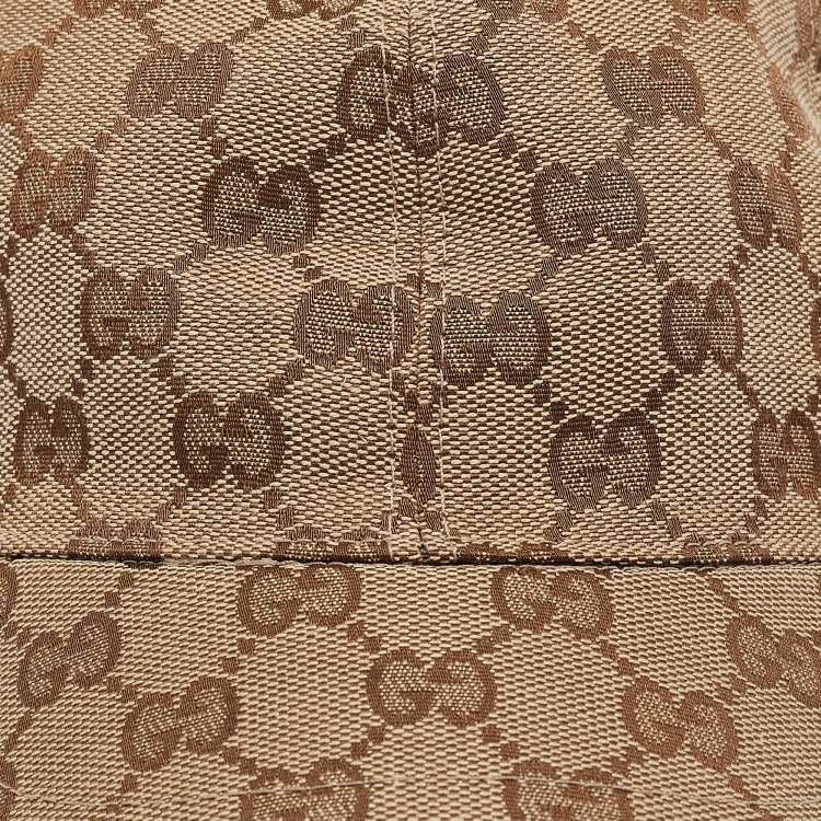 Pre Owned Gucci Beige GG Web Canvas Baseball Cap L