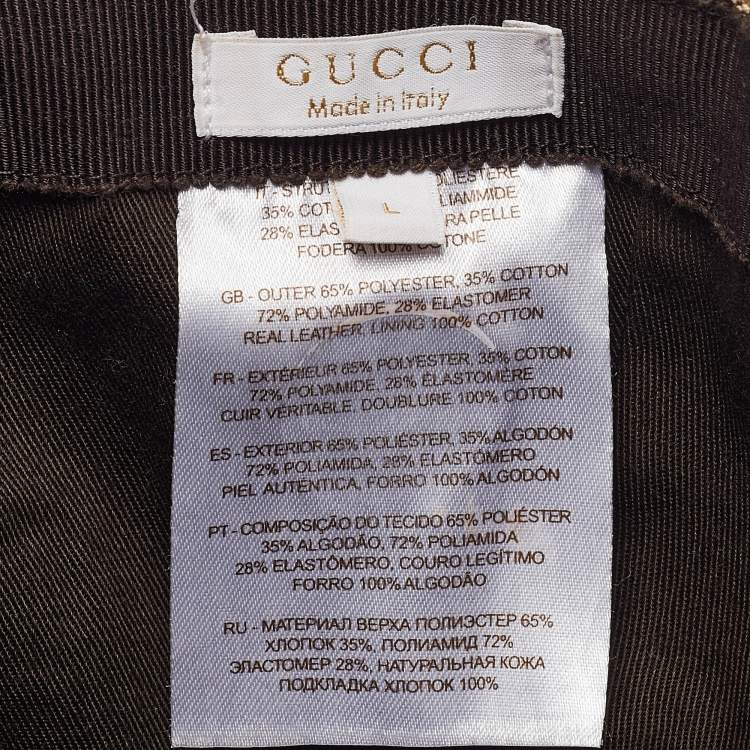 Pre Owned Gucci Beige GG Web Canvas Baseball Cap L