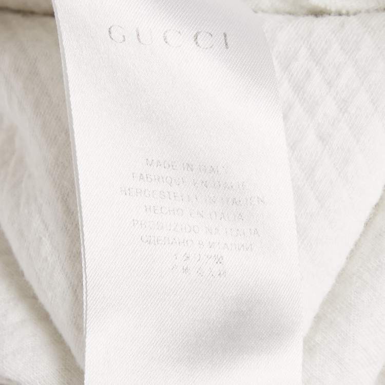 Pre Owned Gucci Kids White Cotton Zip-Up Jacket 8 Yrs 