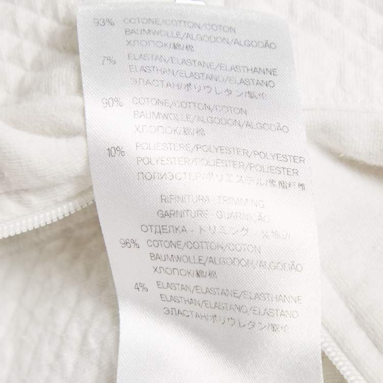 Pre Owned Gucci Kids White Cotton Zip-Up Jacket 8 Yrs 