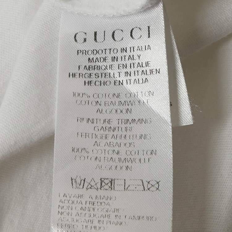 Pre Owned Gucci Kids White Web Collar Jersey Polo T-Shirt 6 Yrs 