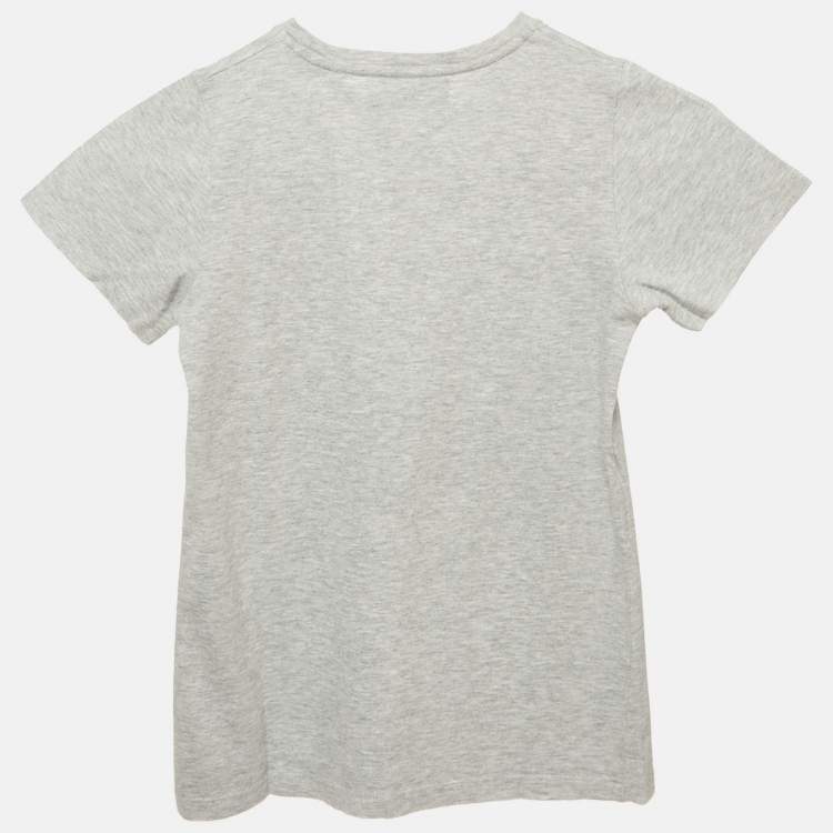 Pre Owned Gucci Kids Grey Blind For Love Print Jersey T-Shirt 6 Yrs