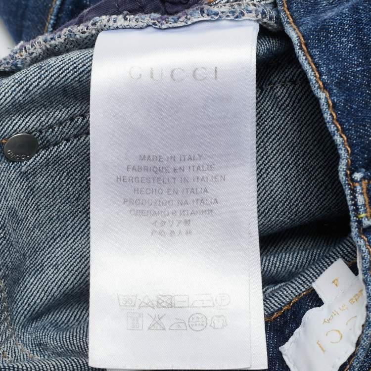 Pre Owned Gucci Kids Blue Denim Jeans 4 Yrs 