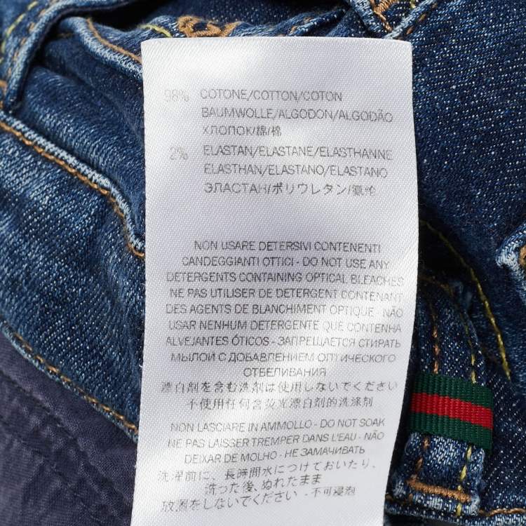 Pre Owned Gucci Kids Blue Denim Jeans 4 Yrs 