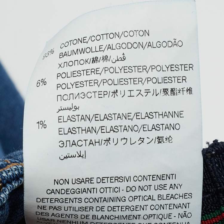 Pre Owned Gucci Kids Blue Denim Jeans 24M