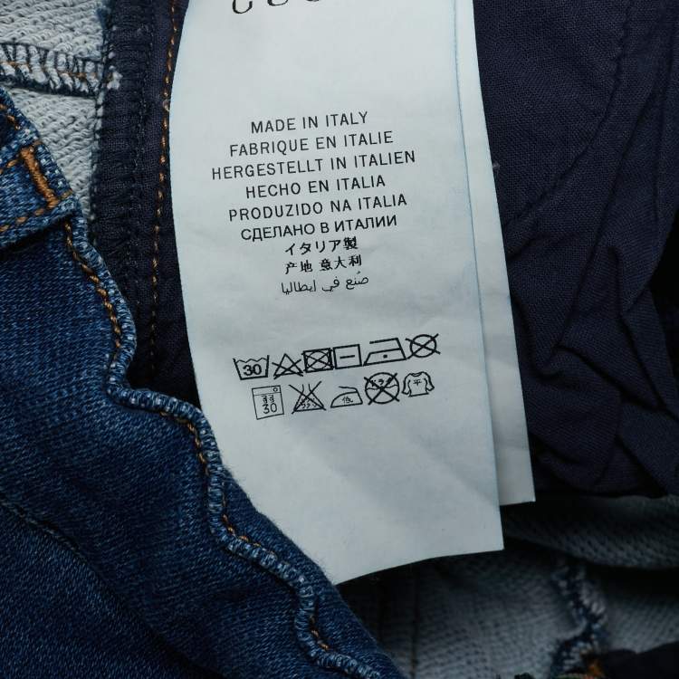 Pre Owned Gucci Kids Blue Denim Jeans 24M