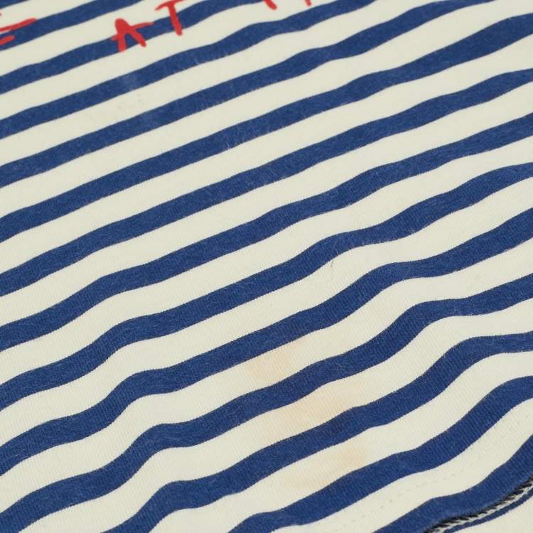 Pre Owned Gucci Kids Striped Jersey T-Shirt 8Yrs 