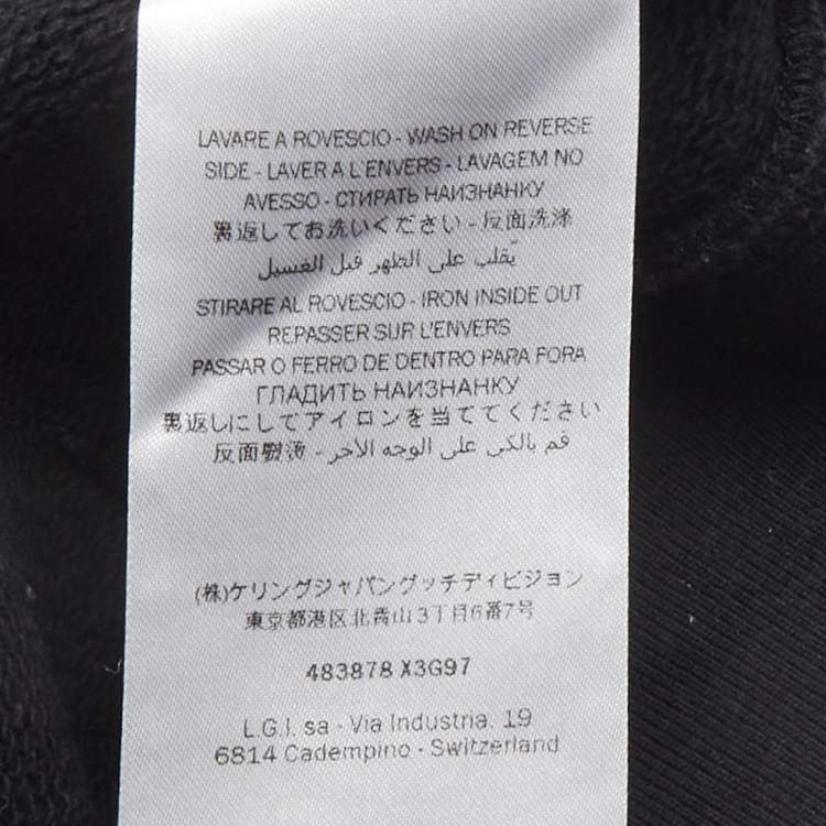 Pre Owned Gucci Kids Black Logo Print Cotton Sweater 4Yrs