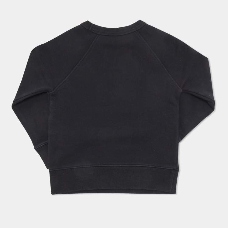 Pre Owned Gucci Kids Black Logo Print Cotton Sweater 4Yrs