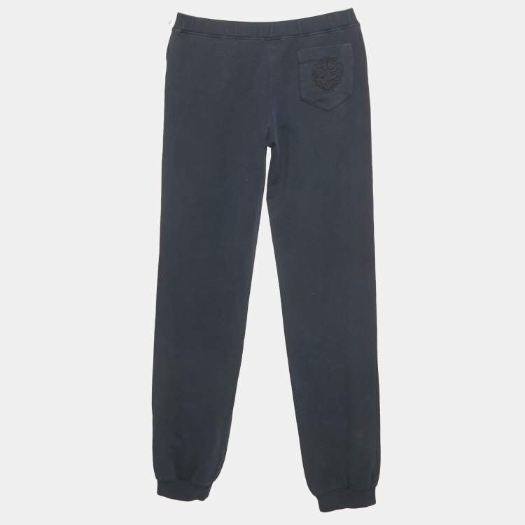 Pre Owned Gucci Kids Blue Jersey Joggers 12Yrs