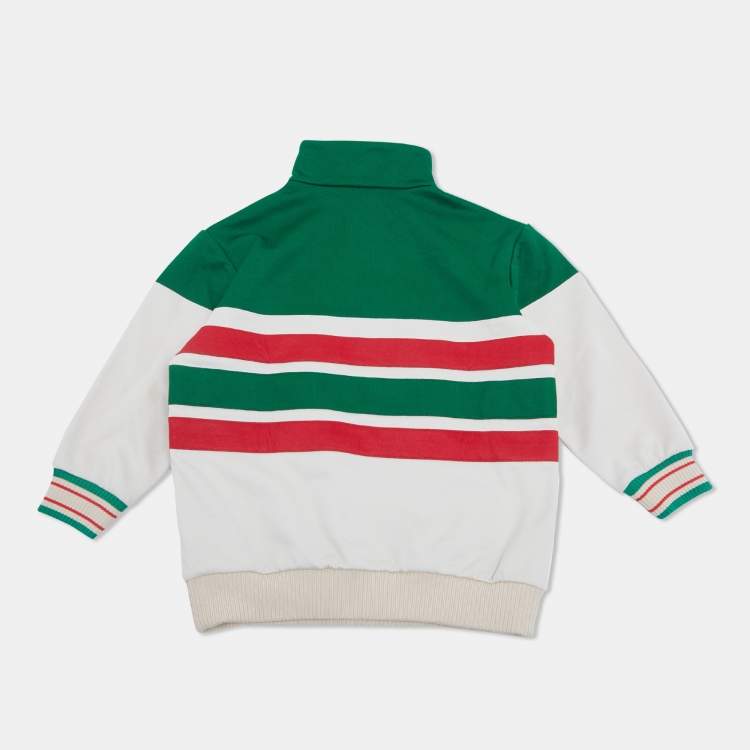 Pre Owned Gucci Kids Green Jersey GG Applique Jacket 4Yrs