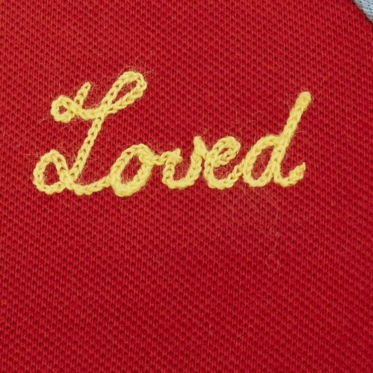 Pre Owned Gucci Baby Red Printed Cotton Growsuit 3/6M