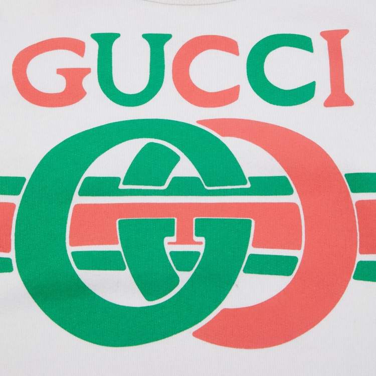 Pre Owned Gucci Kids Beige Interlocking GG Cotton Sweatshirt 5Yr