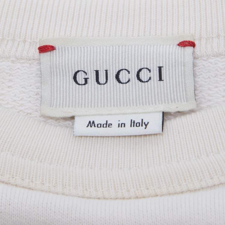 Pre Owned Gucci Kids Beige Interlocking GG Cotton Sweatshirt 5Yr