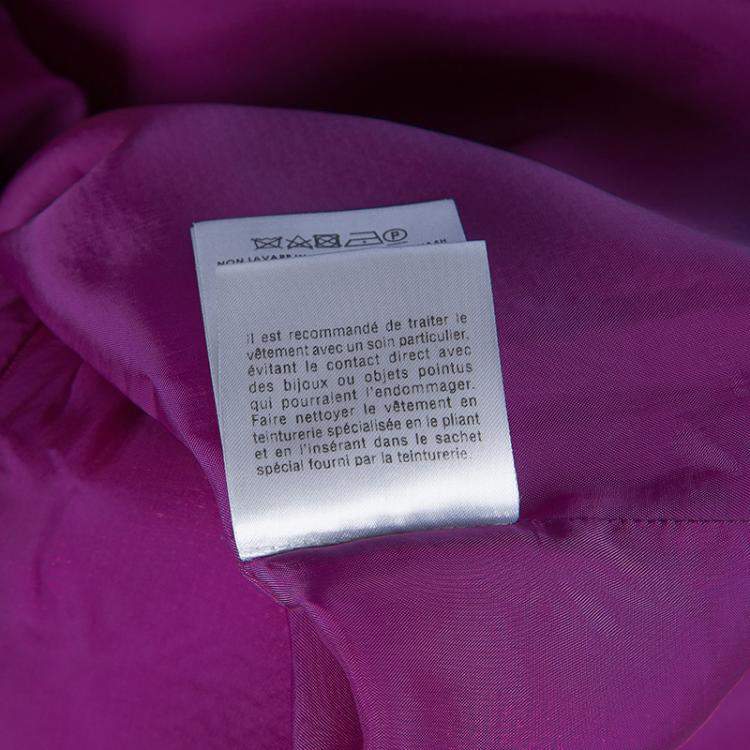Pre Owned Gucci Purple Brocade Cap Sleeve Dress 8 Yrs