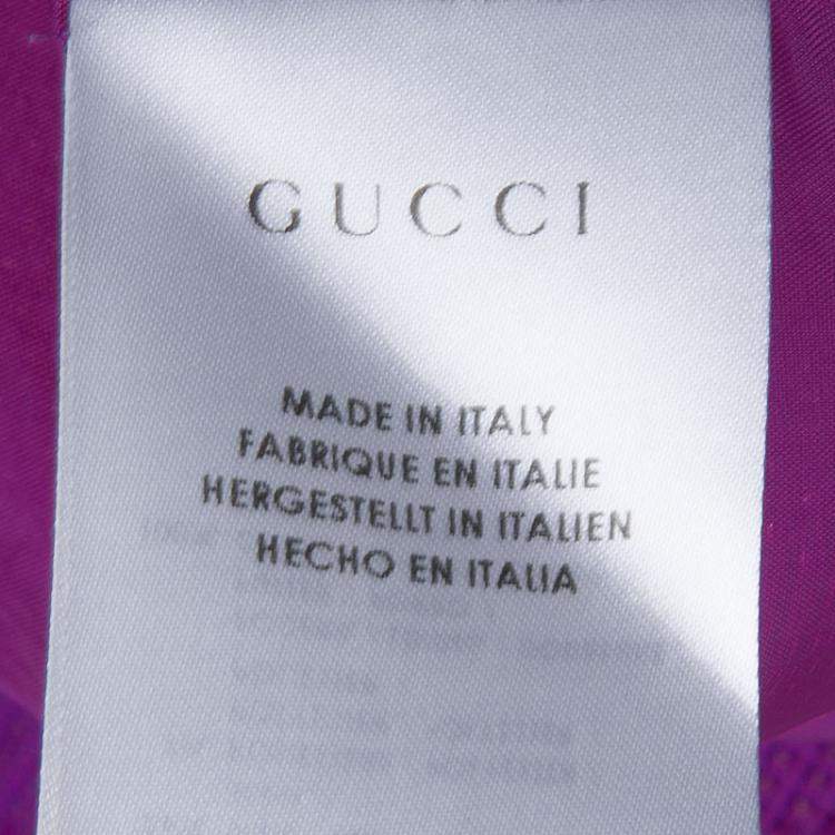 Pre Owned Gucci Purple Brocade Cap Sleeve Dress 8 Yrs
