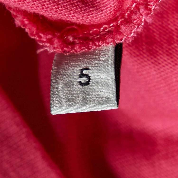 Pre Owned Gucci Kids Pink Logo Print Cotton T-Shirt 5Yrs