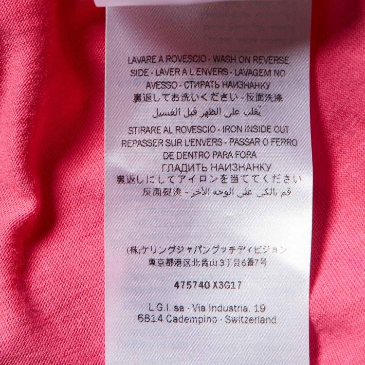 Pre Owned Gucci Kids Pink Logo Print Cotton T-Shirt 5Yrs